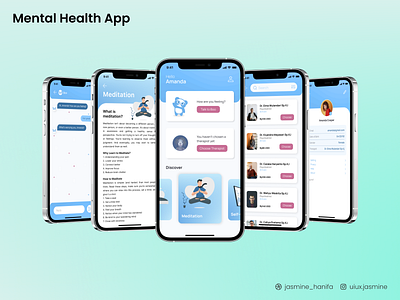 Mental Health App Design design mental health mobile app ui ux