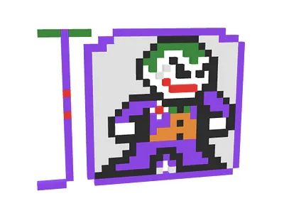 Joker illustration illustrator joker pixel art pixelart