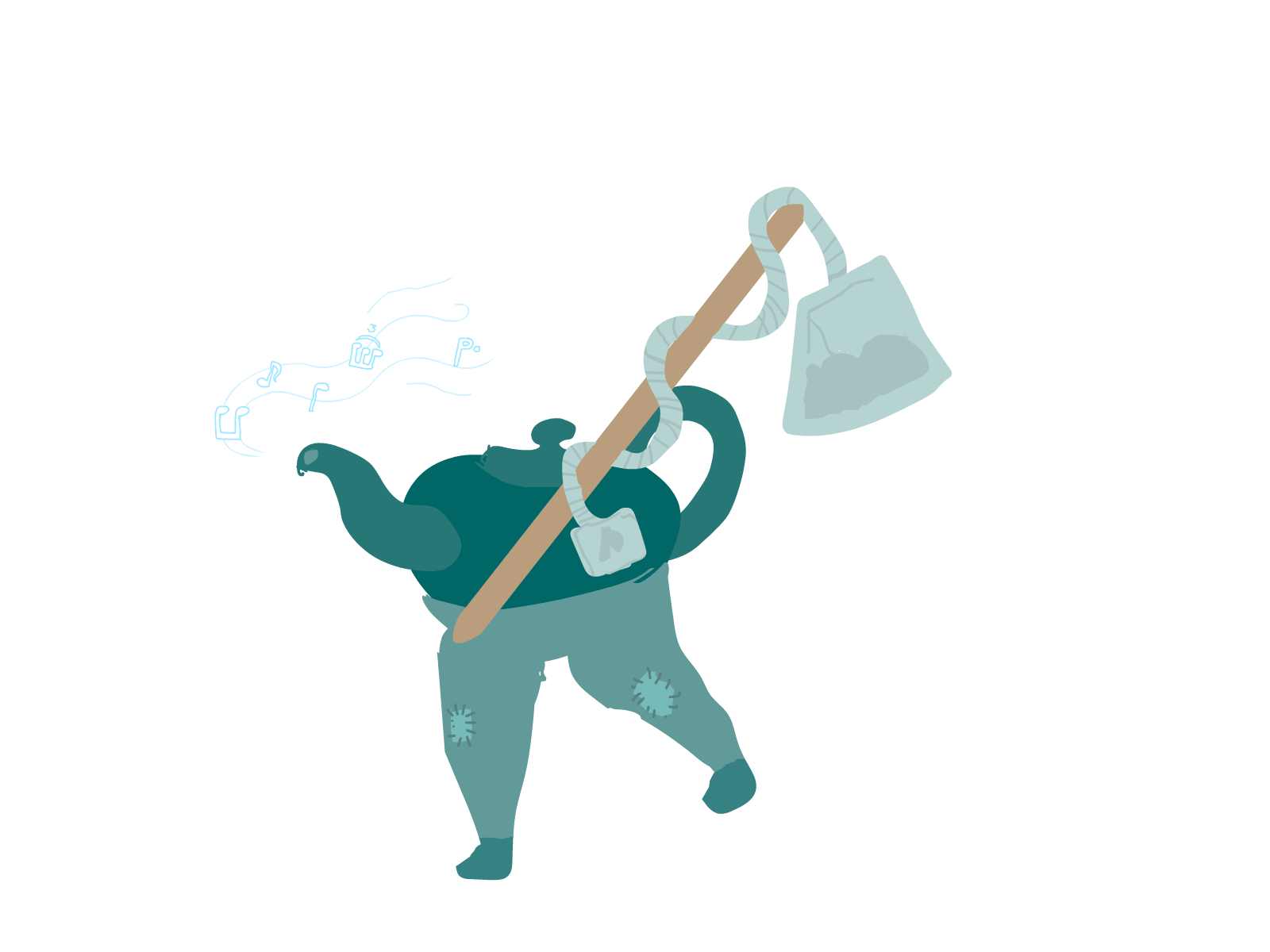 Hobo Tea Pot animation art gif tea vector