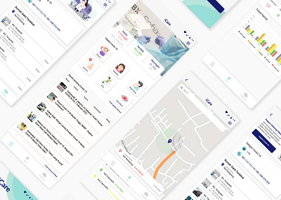 iCare- COVID-19 Information and Tracking Mobile Apps covid 19 design health health app mobile app design ui
