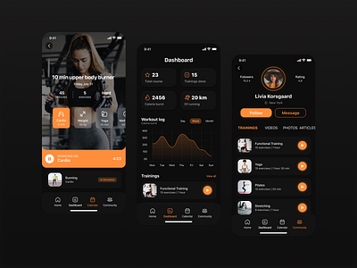 FitLive: Fitness Mobile App for Online Trainigs - Part 2 app design app designer app development app development company fitness app gym gym app mobile app mobile app design online training ui ux design workout workout tracker