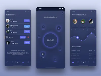 Meditation ui ux yoga