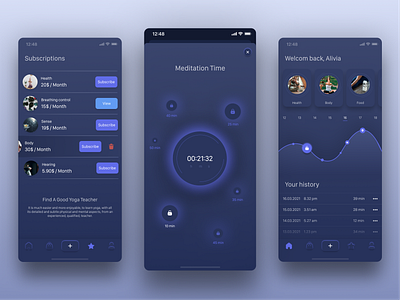 Meditation ui ux yoga