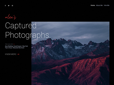 Snaps - Dark Minimal Personal Photography Design design image minimal photogrpahy snaps theme themeforest ux ux ui uxui web wordpress