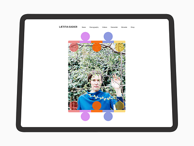 Laetitia Sadier - Official Site Redesign art deco design drag city laetitia sadier minimalism modernism monade music sketch stereolab ui ux web design website