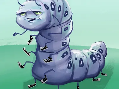 Caterpillar animation cartooning caterpillar character design childrens book childrens book illustration childrens books comic comics concept design digital painting drawing illustration