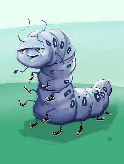 Caterpillar animation cartooning caterpillar character design childrens book childrens book illustration childrens books comic comics concept design digital painting drawing illustration