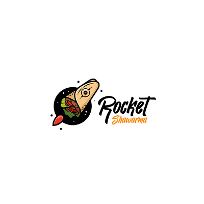 Rocket Shawarma brand delivery design food logo logotype rocket sells shawarma