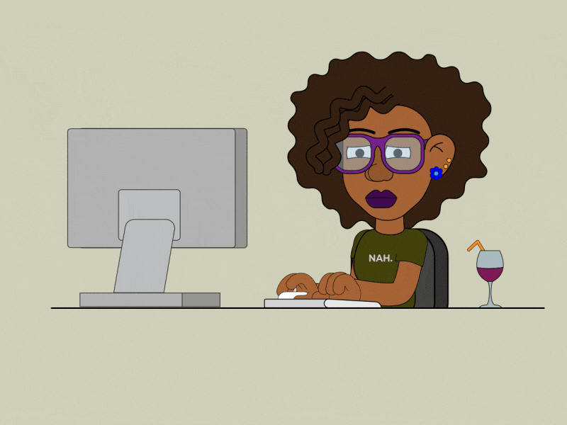 Doomscrolling animated animated gif animation character animation character design illustrator rigging