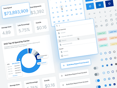 IA Design System Progress blue design system digital product agency typography ui ui design ux web web app wip