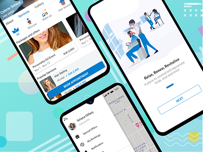 Saloon Booking App adobe photoshop adobe xd adventure app branding delivery app design ecommerce gmail illustration logo logo design logodesign typography ui ui design uiux ux ux design uxdesign