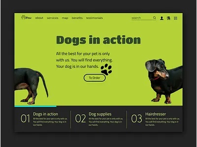 Paw brand design branding debut design dog dribbble figma landing layout modern paw ui ui ux ui design uidesign uiux web design webdesign website website design