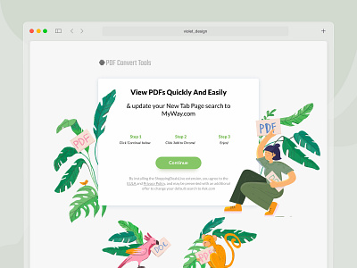 PDF Converts Tools landing page extension illustration landing page design panding ui design web web app web design web page design web page illustration