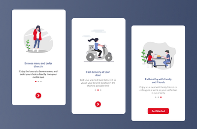 Onboarding page design ui ux web