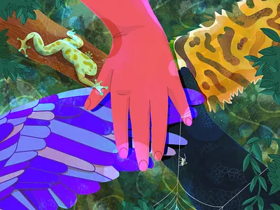 We are all in this together 2d awareness campaign characterdesign collaborate colorful concept digital illustration digitalart earth enviroment flat flat illustration illustration nature nature illustration procreateapp protect team work unity