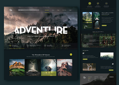 Adventure - Website Design adventure branding colorful design company corporate corporate design fresh design hill logo minimal mountains travel agency ui ui design web web design webdesign website website design wildlife