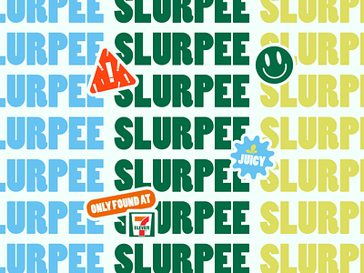 Slurpee Branding Concept adobe creative cloud brand and identity brand and identity logo design brand identity branding branding concept logo design mockup package design sticker design stickers