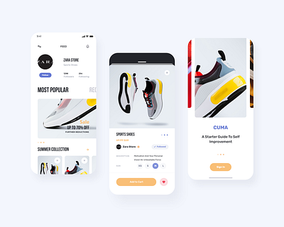 Shopping Mobile App UI adobexd app app design design ios shopping shopping cart store ui uidesign uiux ux uxdesign uxui