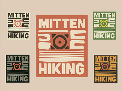 Mitten Hiking Organic Designs brand brand design branding design digital art graphic design hiking illustration logo logo design logos nature organic rustic