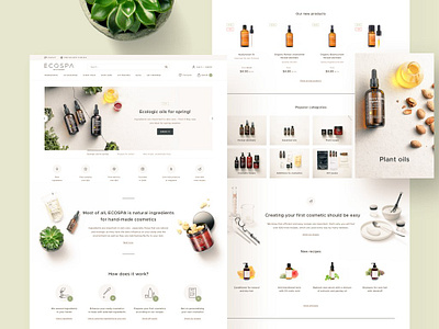 ECOSPA Landing page figma uidesign ux