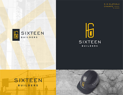 Sixteen builders- Logo Design brand identity branding construction logo graphicdesign logo minimalist logo