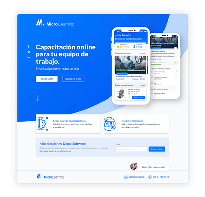 Landing Page MicroLearning App app landing soho soho ui soho ux ui ui design ux ux design