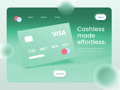 Credit card LP 3d blender branding character credit cards creditcard design illustration illustration ux ui ui ux web