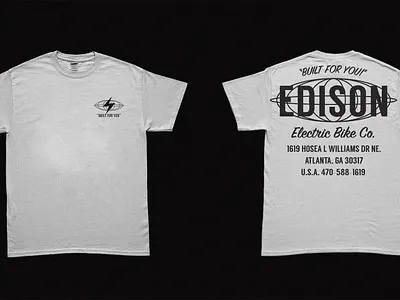 Edison Electric bike co shirts bicycle shirt shirtdesign tee shirt tshirt