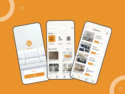 Woodley Furniture app branding design ui ux