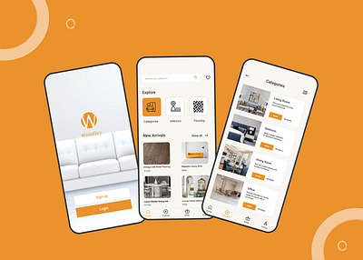 Woodley Furniture app branding design ui ux
