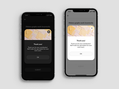 Feedback dialog dark design feedback light mobile app design ui
