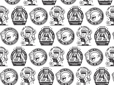 Two Plumbers 4 Year Anniversary Logos anniversary arcade badge beer brewery cartoon design ghost hops illustration logo mario nintendo patch pinball pint retro sticker vector vintage