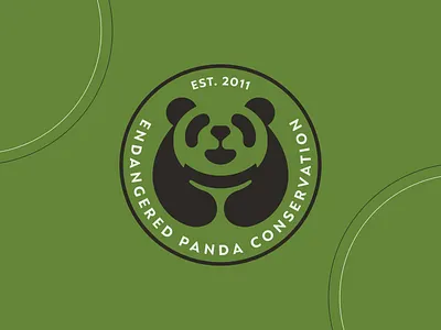 Endangered Panda Conservation bamboo branding daily logo challenge green logo panda