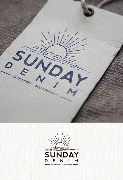 Sunday Denim branding design illustration logo minimal