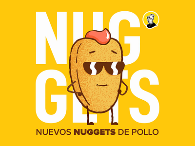 Nuggets (▀̿Ĺ̯▀̿ ̿) ae after effects animation character cool crispy emoji expression loop motion stroke vector wink