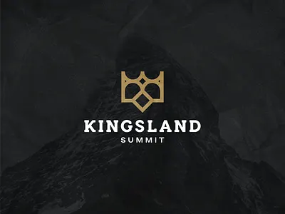 Kingsland Summit character crown design icon illustration kingdom logo logotype minimal summit symbol vector