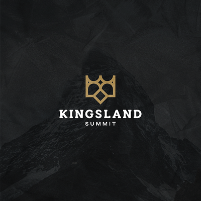 Kingsland Summit character crown design icon illustration kingdom logo logotype minimal summit symbol vector