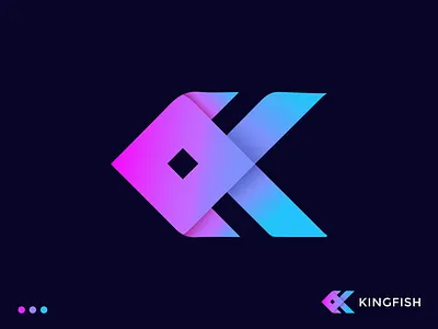 Letter K logo Mark agency logo app icon brand identity design branding design colorful logo dribbble best shot gradient logo illustration kingfish letter k logo lettermark logo logo collection logo trends 2021 logodesign logotype minimalist logo design monogram logo typography ui