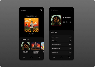 Music App - Concept app branding clean design flat graphic design logo minimal ui ux