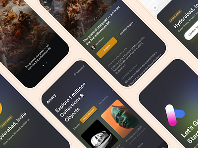 Artacy IOS App - Sneak peak artacy auction app auction house gradients ios app