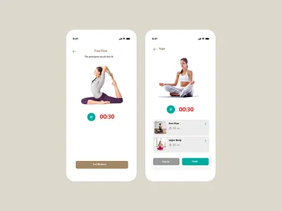 Yoga app app design ui ux