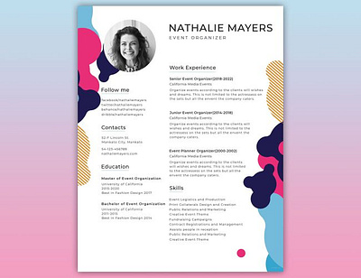 free resume template 1 adobe illustrator adobe photoshop adobe xd adobexd figma freebie graphicdesign illustration sketch uiux