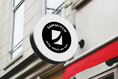 Logo design for Samwitch – food stall brand branding design flat logo minimal typography vector