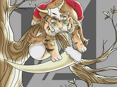 neko animal design fantasy icon illustration