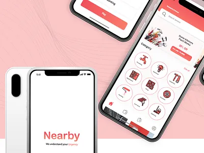 NEARBY general service homeservice ios ios mockup mobile app mobile ui nearby repairman service provider