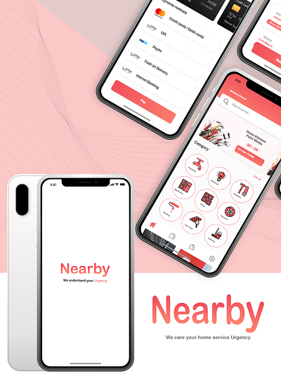 NEARBY general service homeservice ios ios mockup mobile app mobile ui nearby repairman service provider