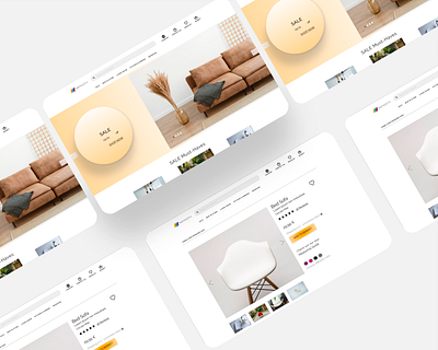 Furniture E-commerce Webpage ecommerce ecommerce design ecommerce shop furniture landingpage shop udemy ui webpage yellow