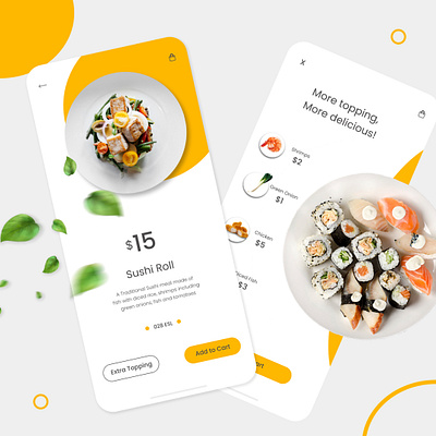 Food UI app design ui uiux web