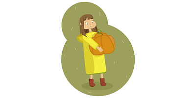 autumn girl flat flat illustration girl illustration illustration illustrator trandy 2021 ui vector