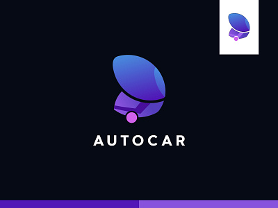 AUTOCAR - modern car logo design car car brand logo car logo car shop logo gradient logo logo design minimal modern car